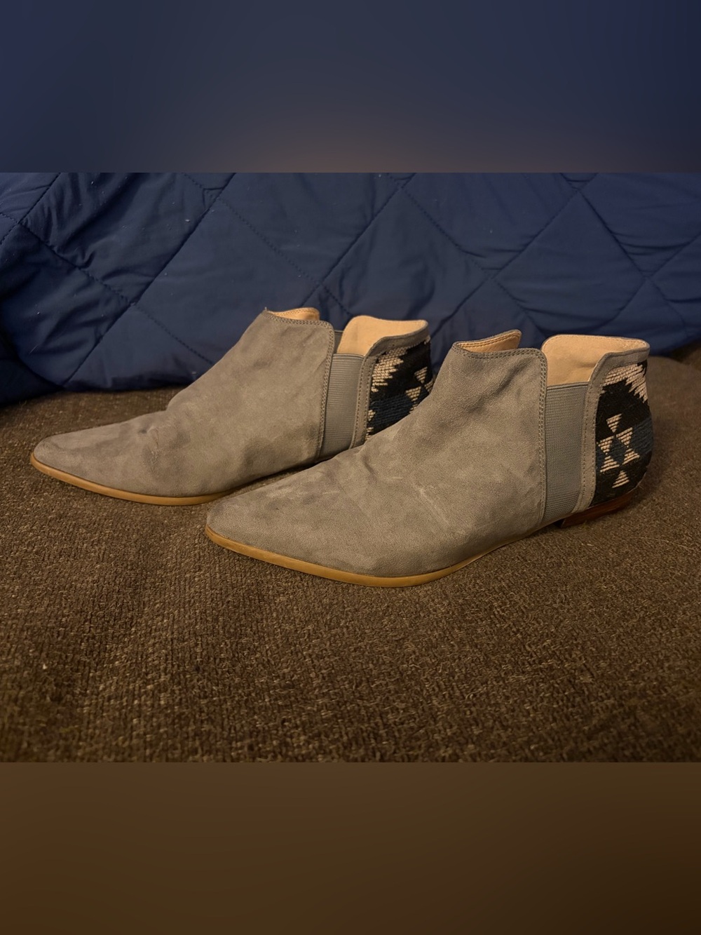 Plume by Faryl Robin Gray Southwestern Embroidered ankle boots